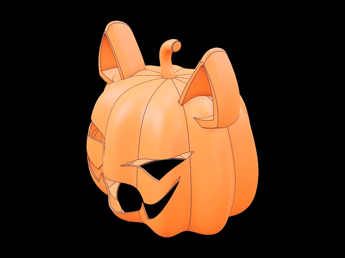 Pumpkin Helmet With Ears