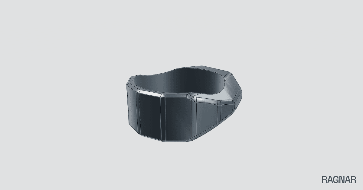 Geometric Signet Ring