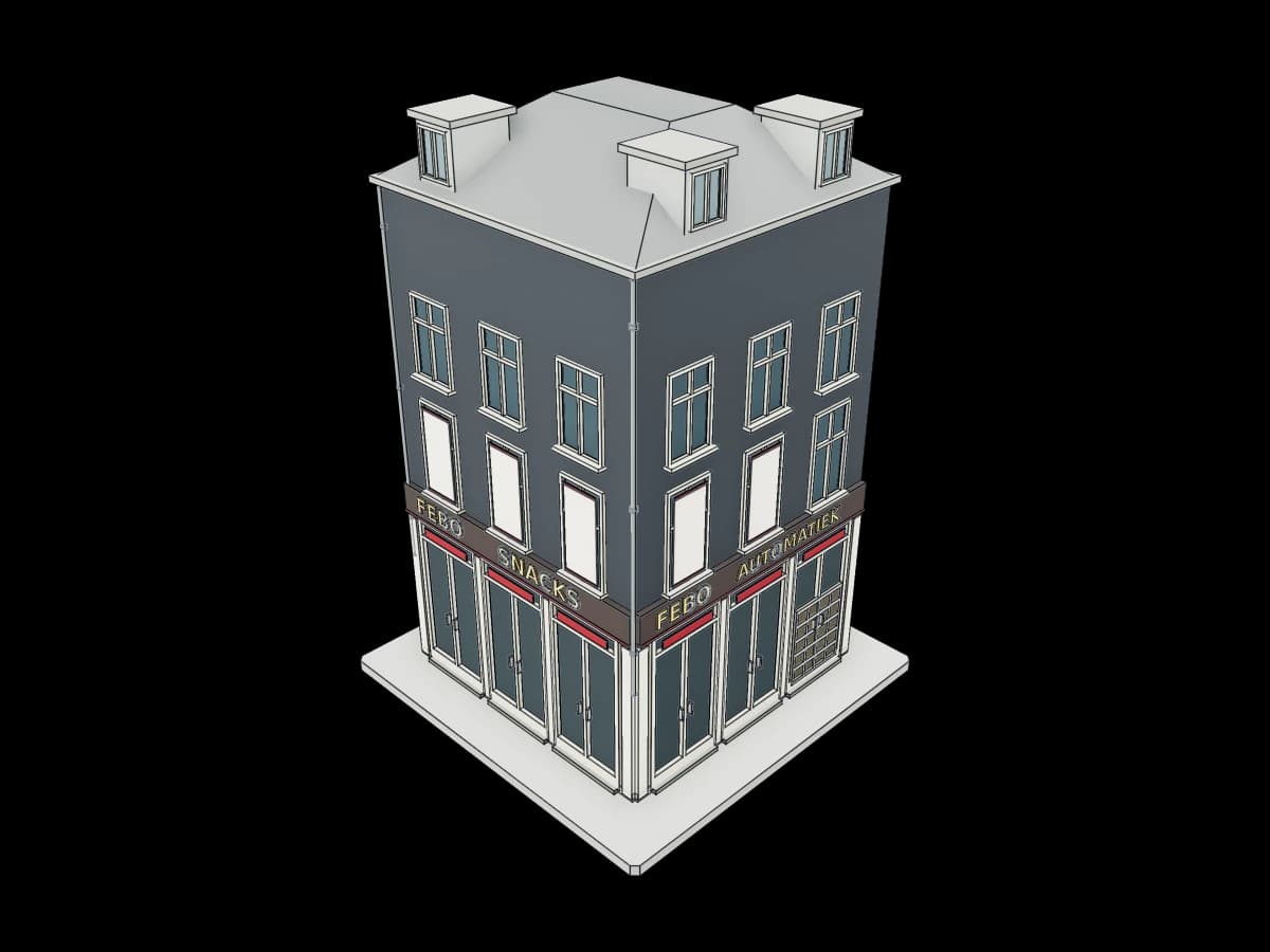 FEBO Corner Building Miniature