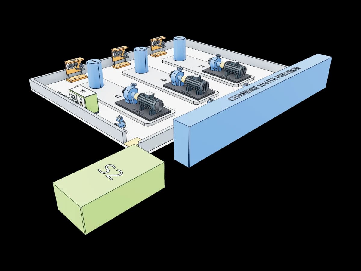 Industrial pump room layout