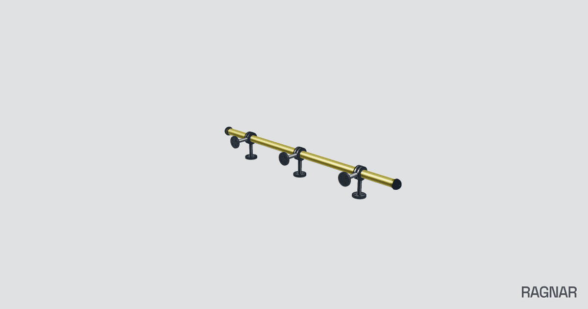 Metal foot rail