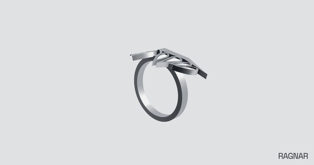 Angel wings ring