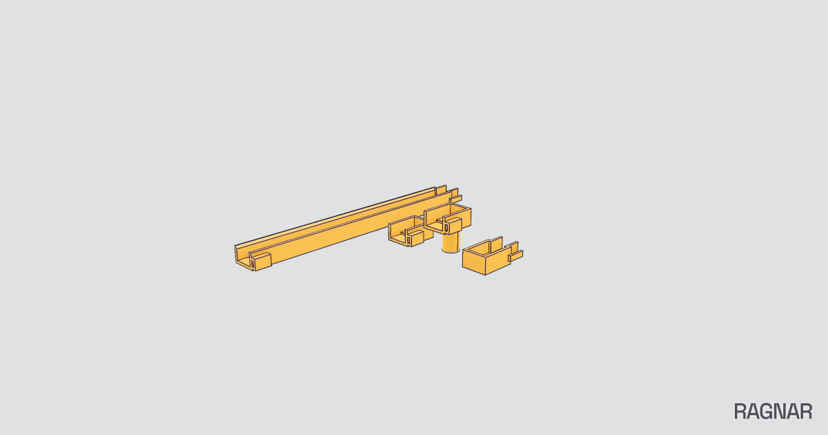 Connectable U-profile tracks
