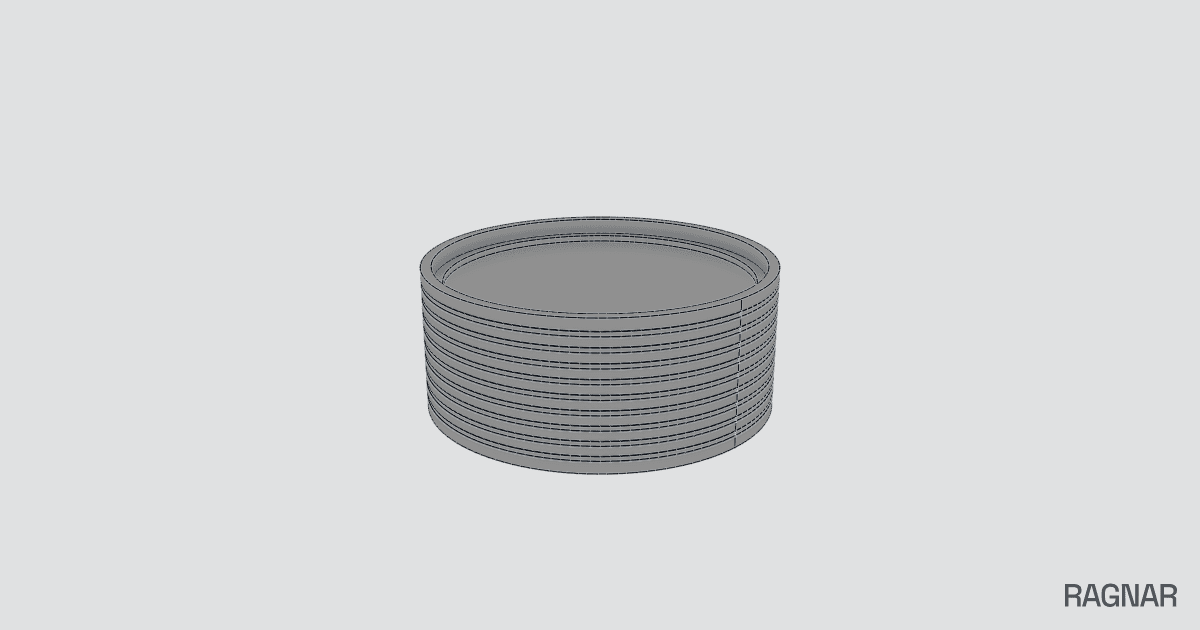 Ribbed bowl stand