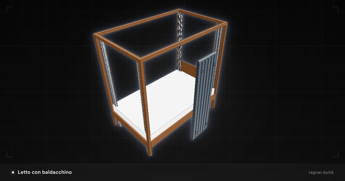 Letto con baldacchino
