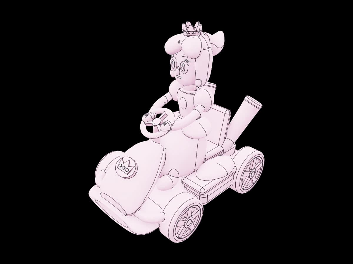 Princess Miniature Kart Racer