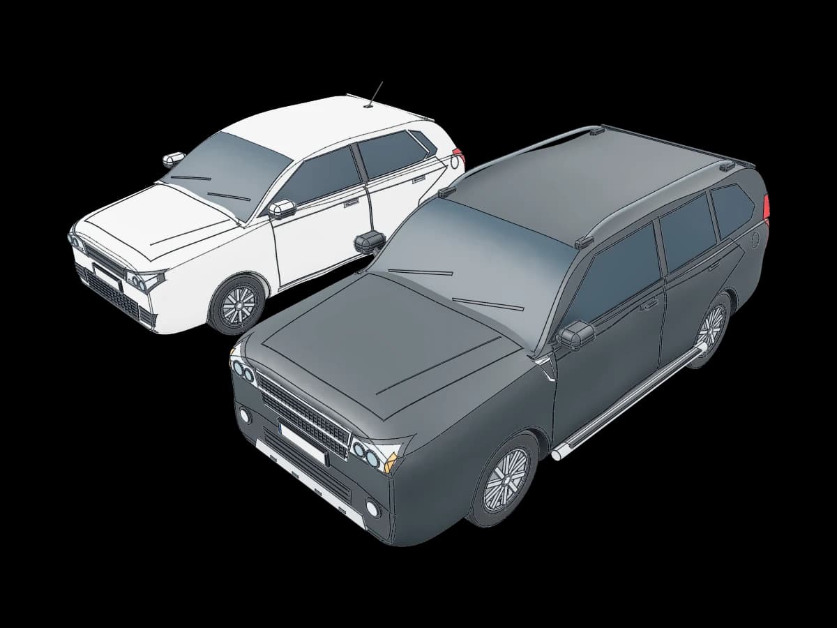 Detailed White Car