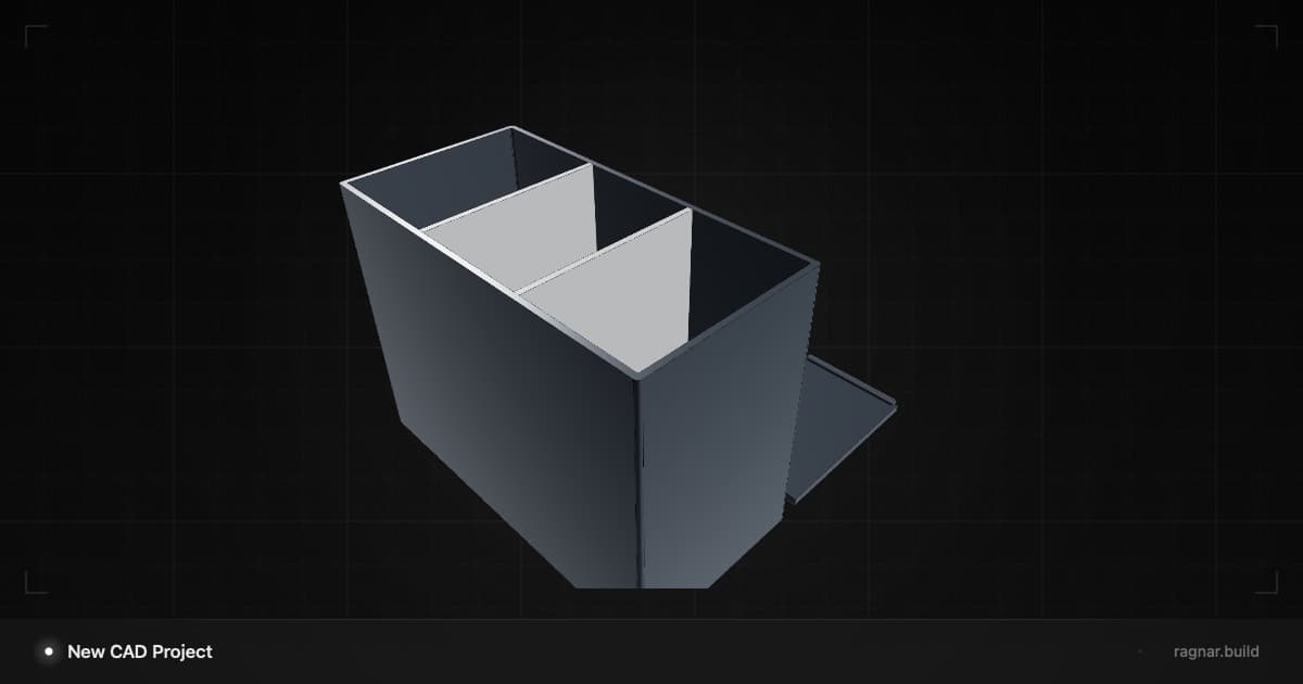 Triple-Compartment Storage Bin