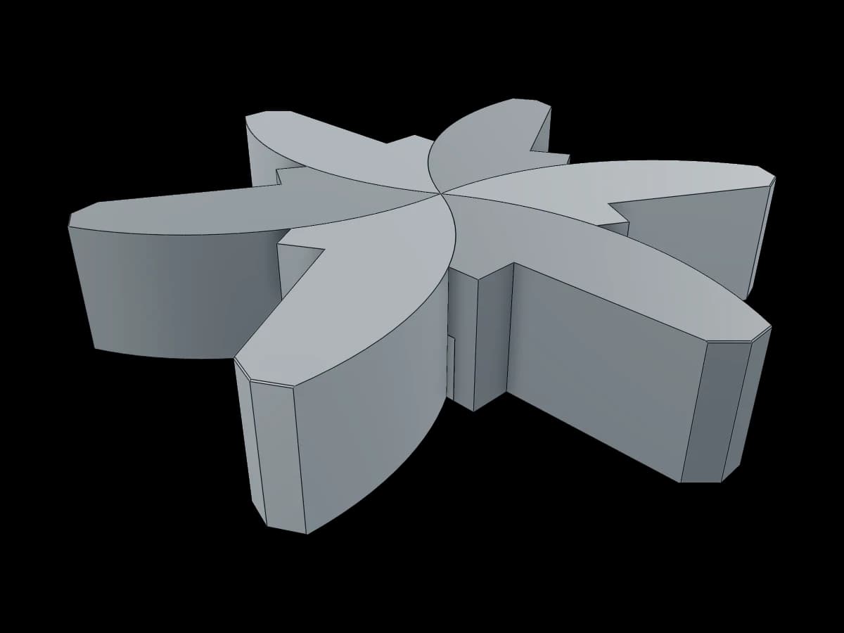 Six-Petal Mechanical Iris