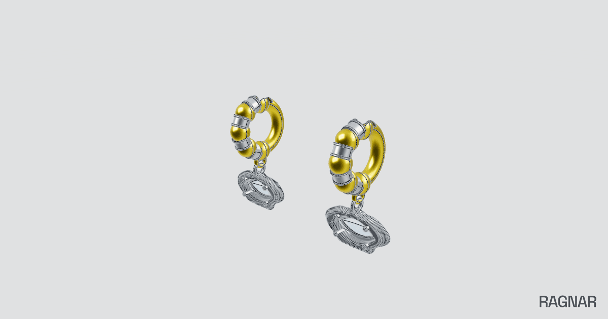 Circular hoop earrings