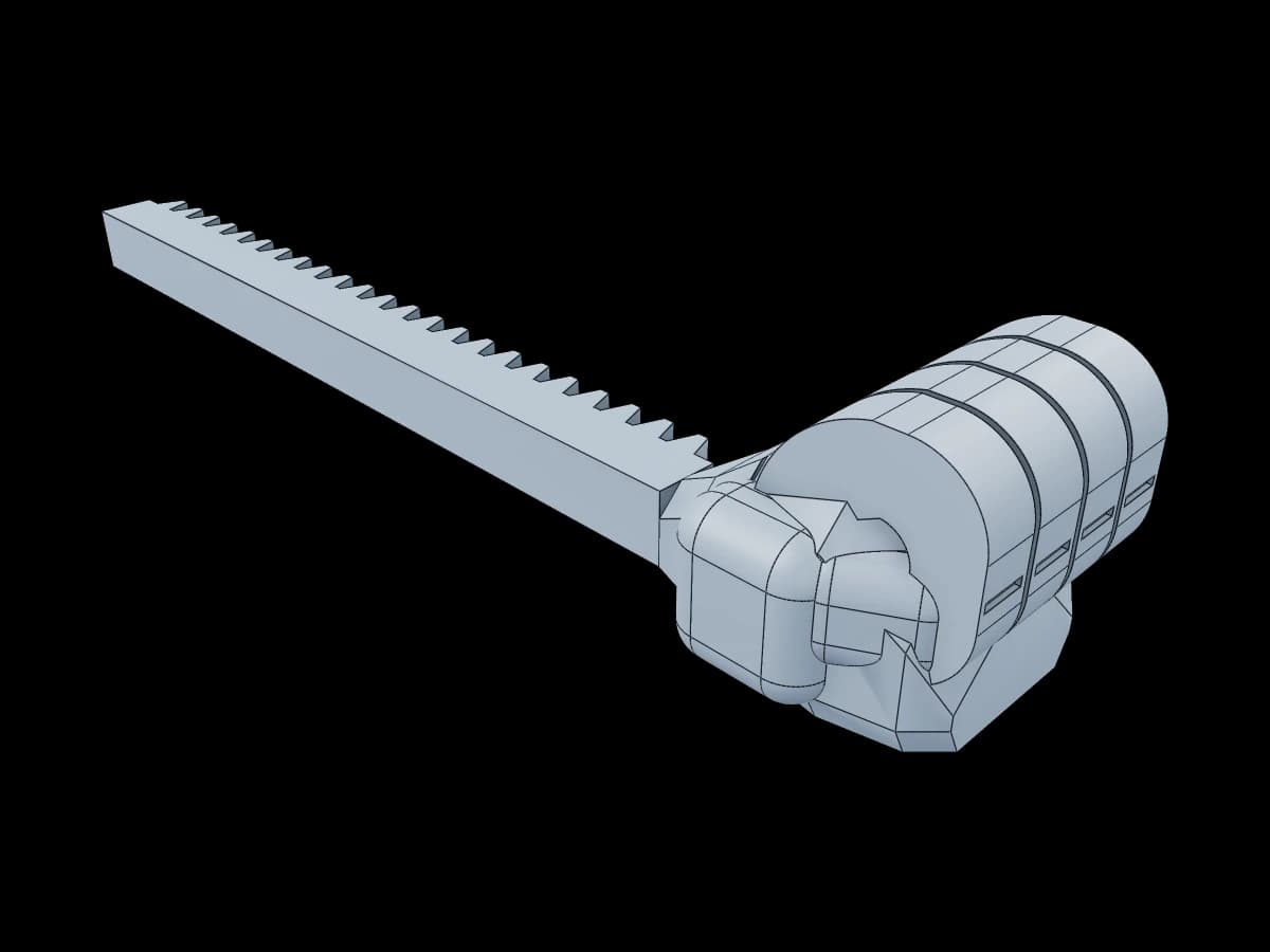 Robot Fist Gear Rack