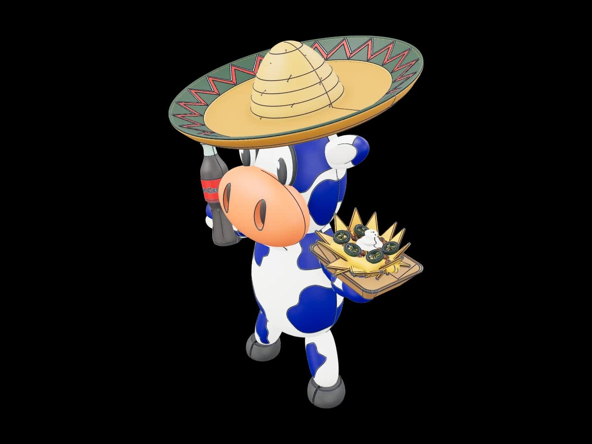 Blue Spotted Fiesta Cow
