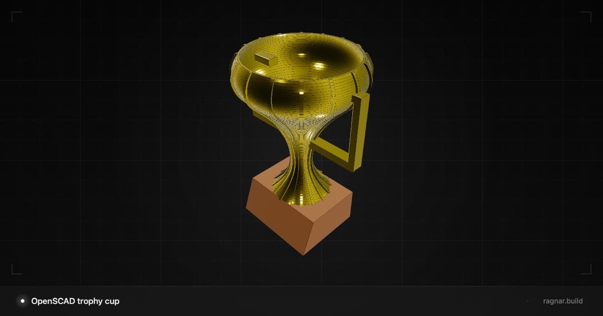 OpenSCAD trophy cup