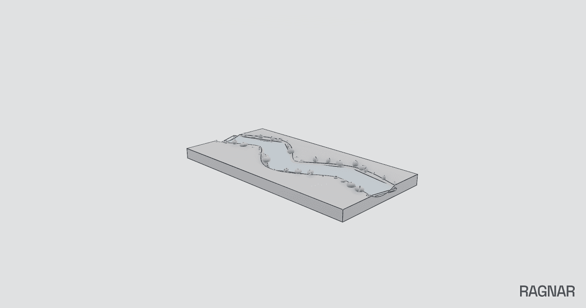 River landscape model