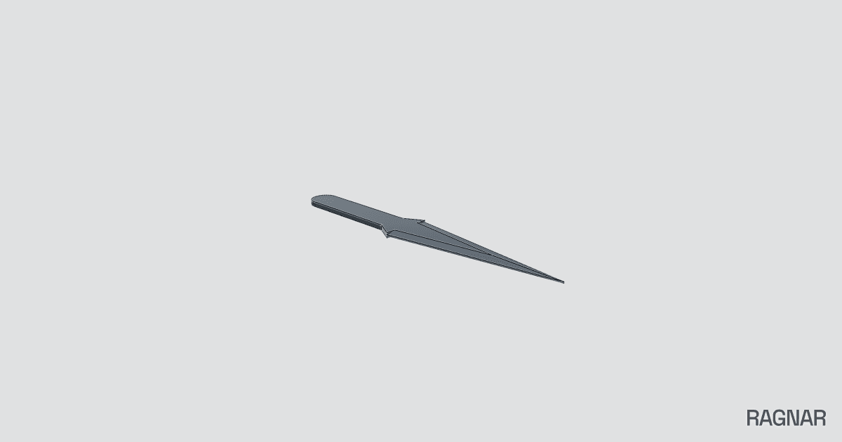 Steel throwing knife