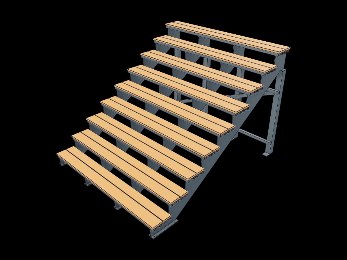 Steel And Wood Stairs