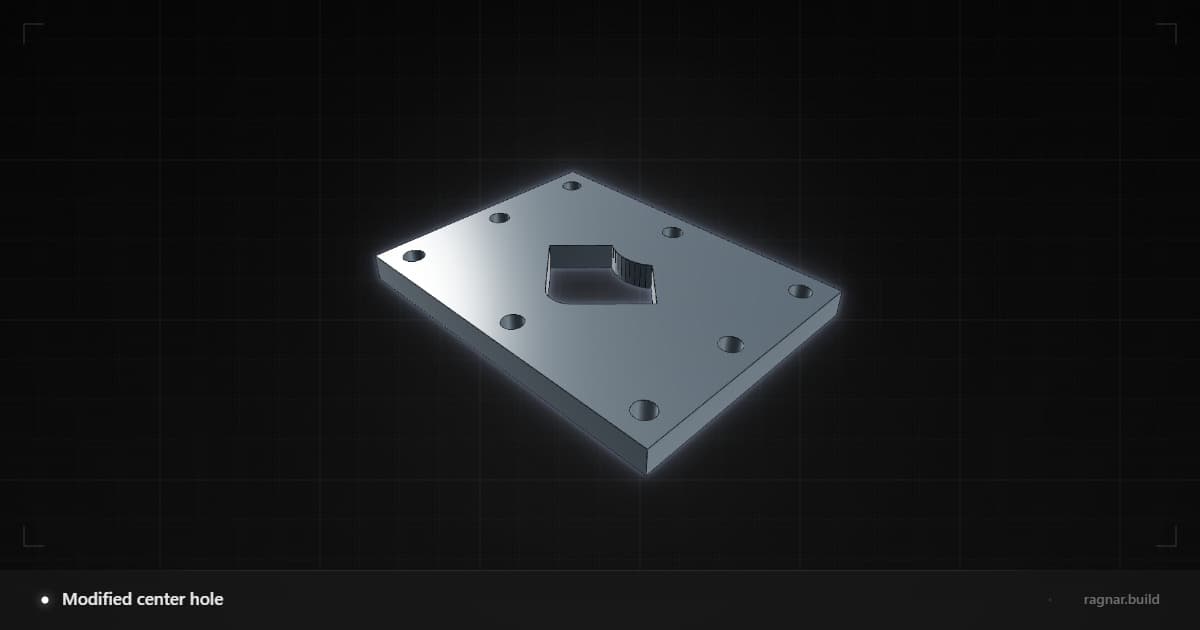 Modified center hole