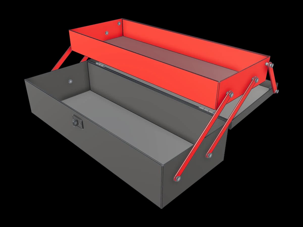 Cantilever Metal Toolbox