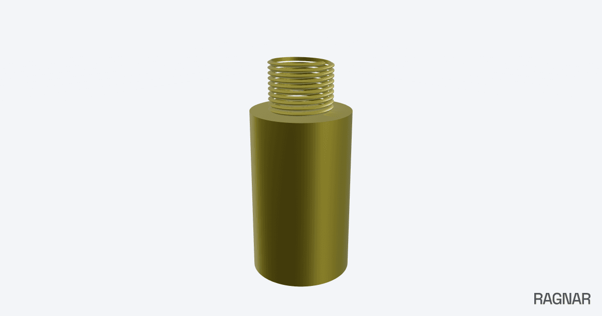 Threaded brass cylinder