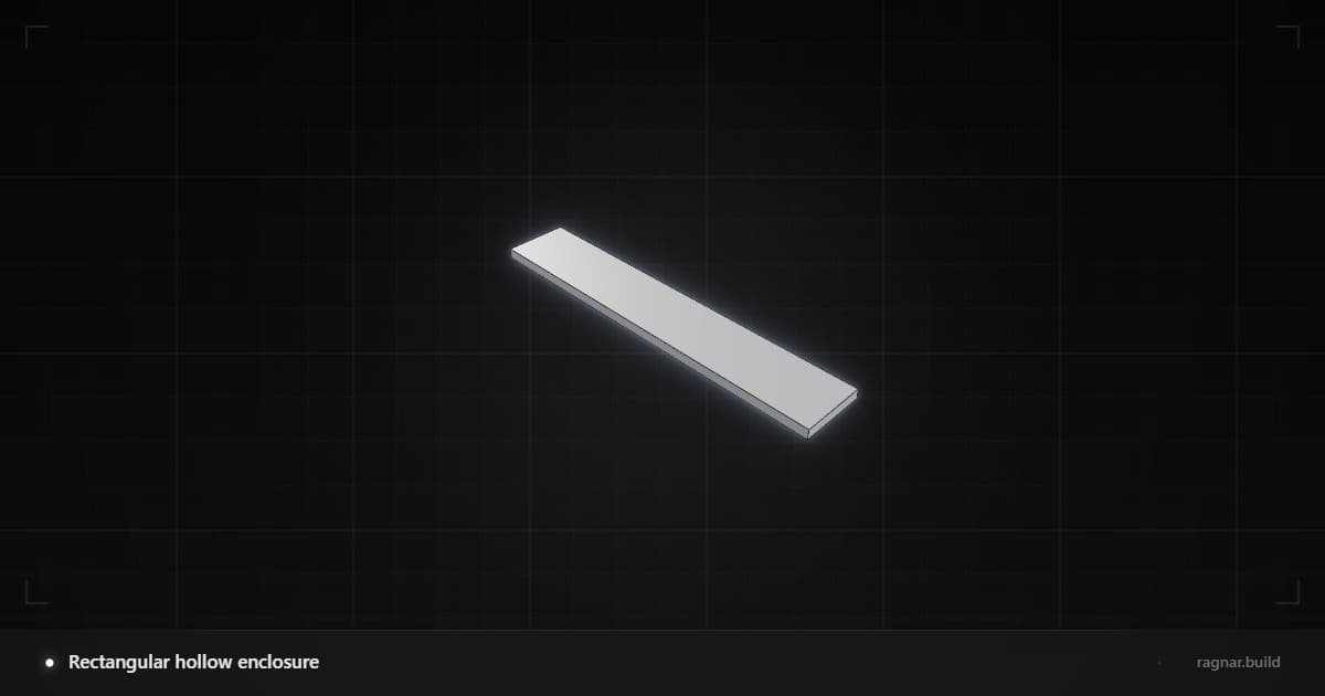 Rectangular hollow enclosure
