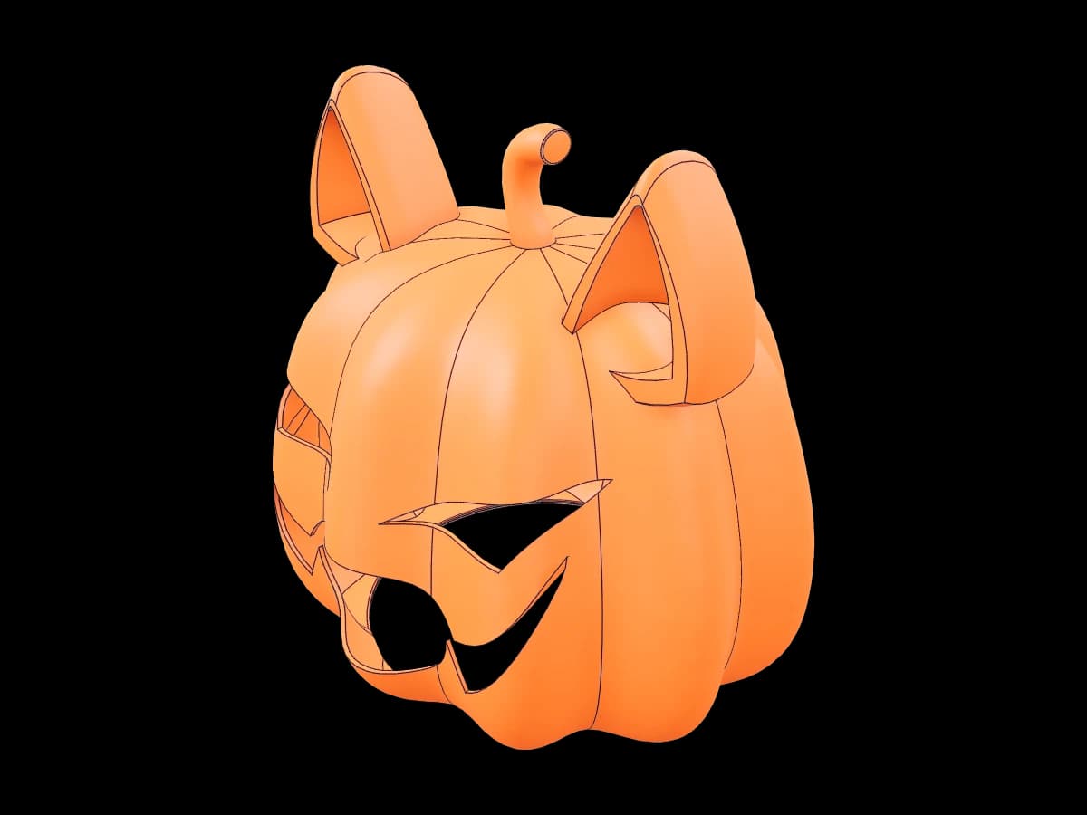 Pumpkin Helmet With Ears