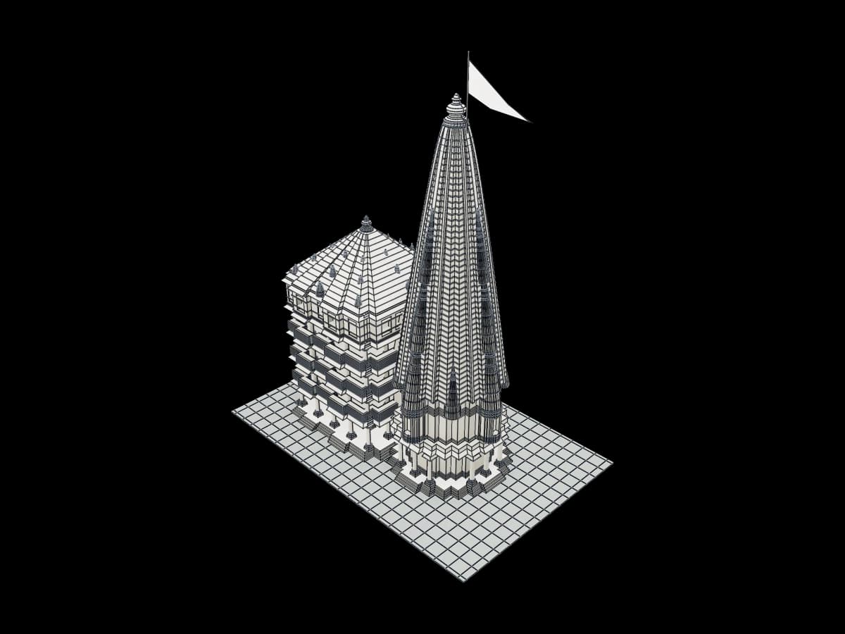 Dwarkadhish Temple Architectural Model
