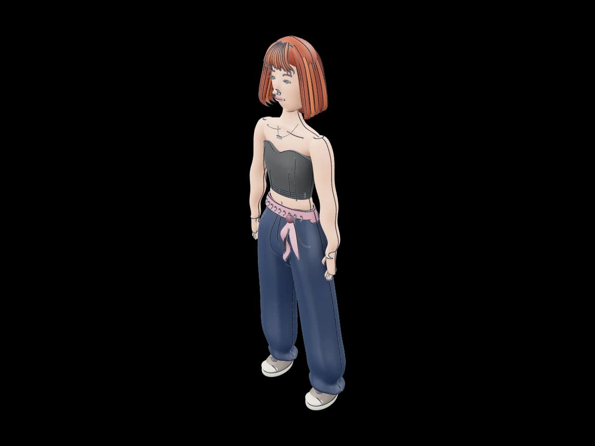 Copper-haired Figurine