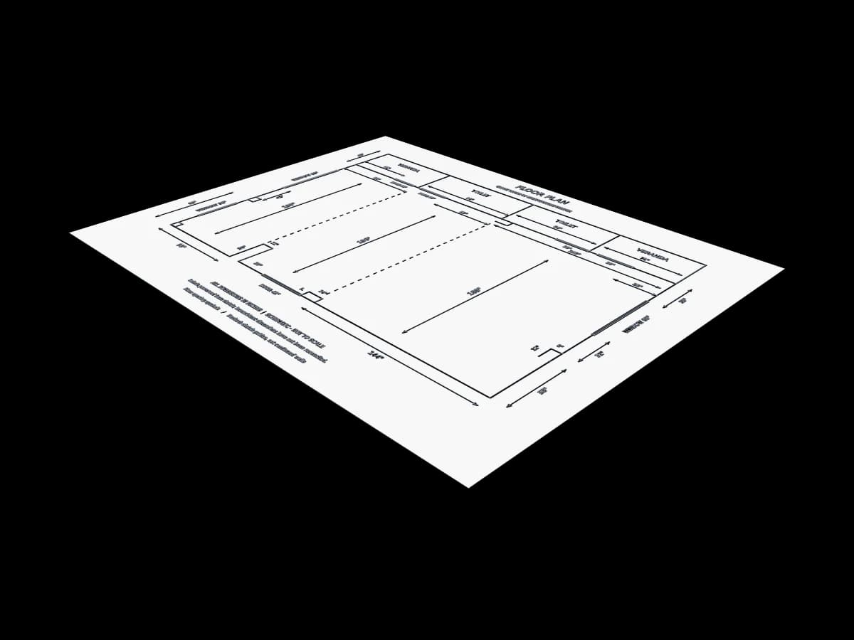 Hand-Drawn Floor Plan Trace