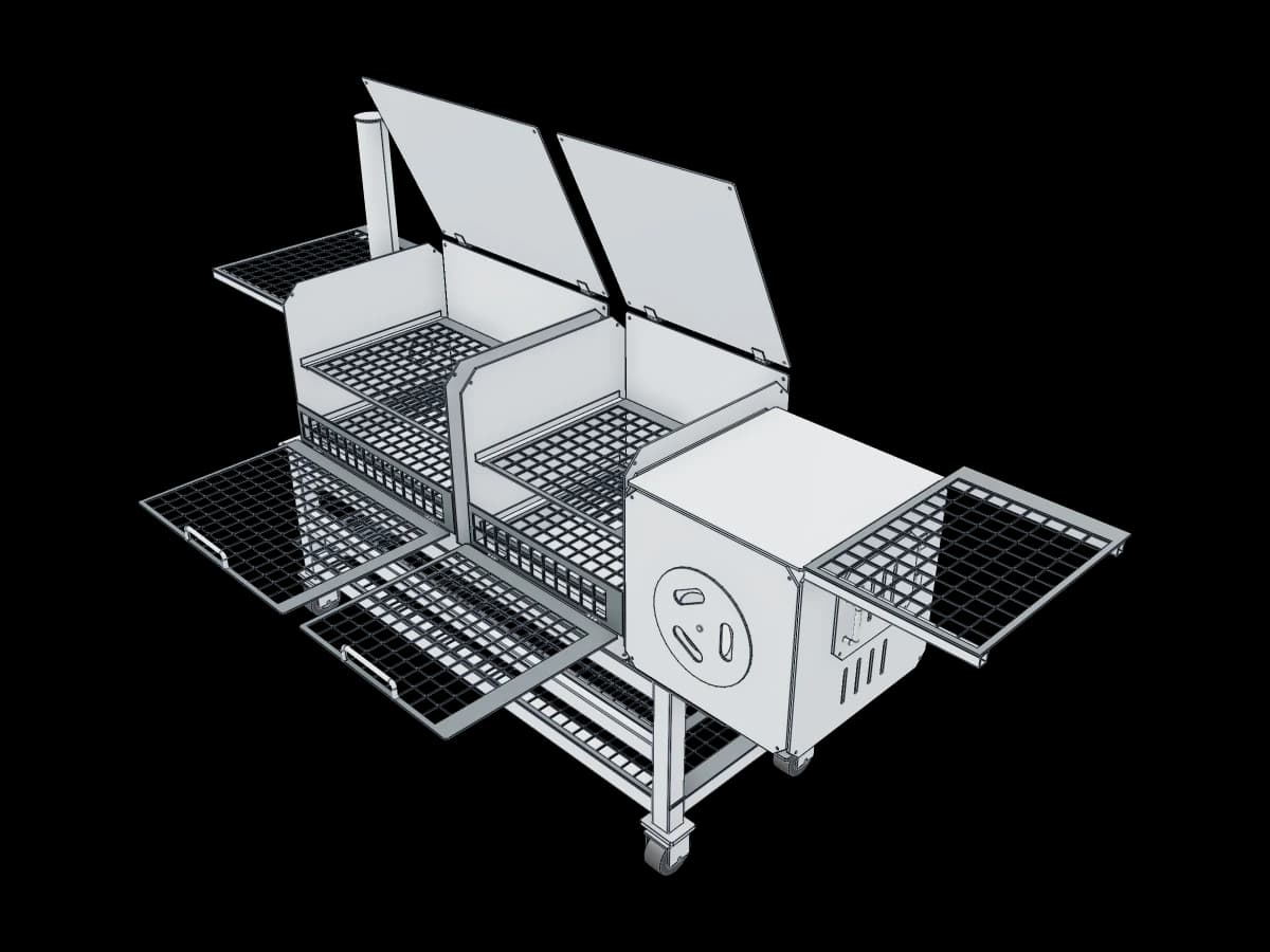 Twin-Chamber Stainless Barbecue | Ragnar Gallery