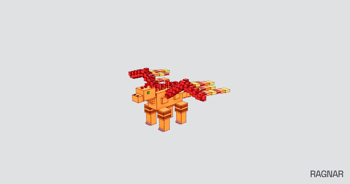 Voxel Dragon Statue