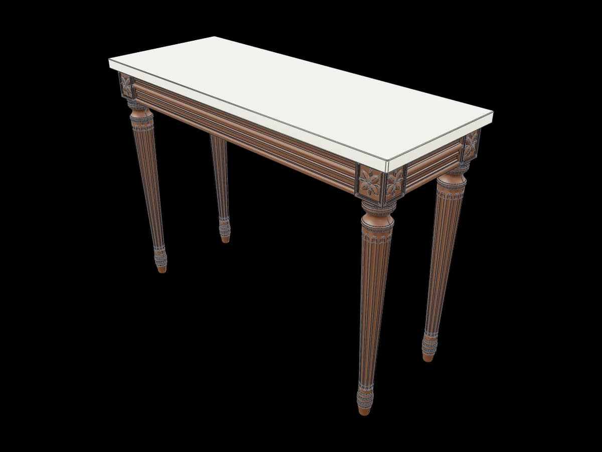 Neoclassical Fluted Console Table