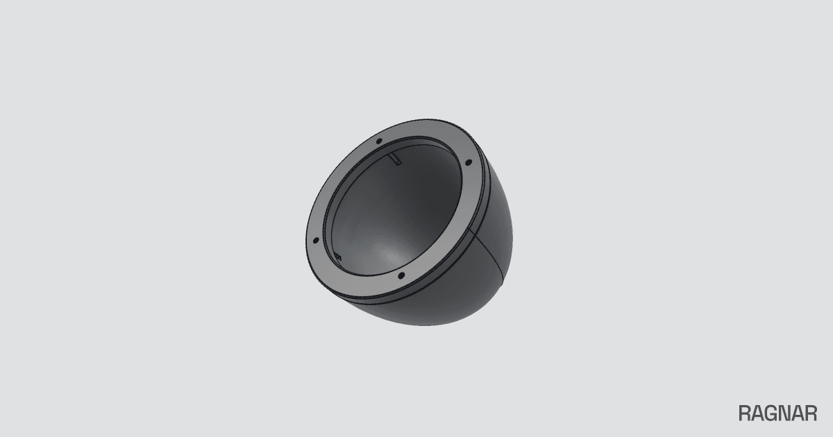 Angled speaker pod