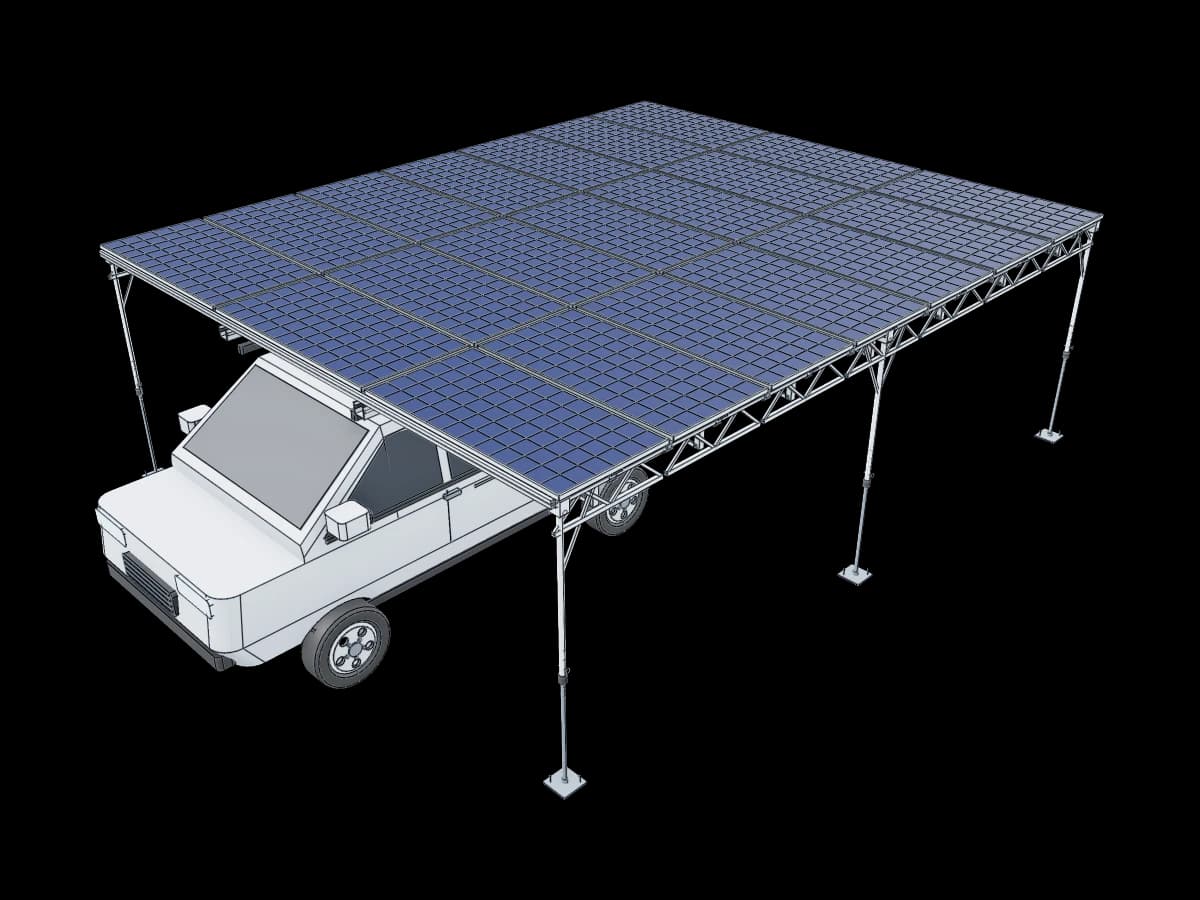 Expanding Minivan Solar Canopy