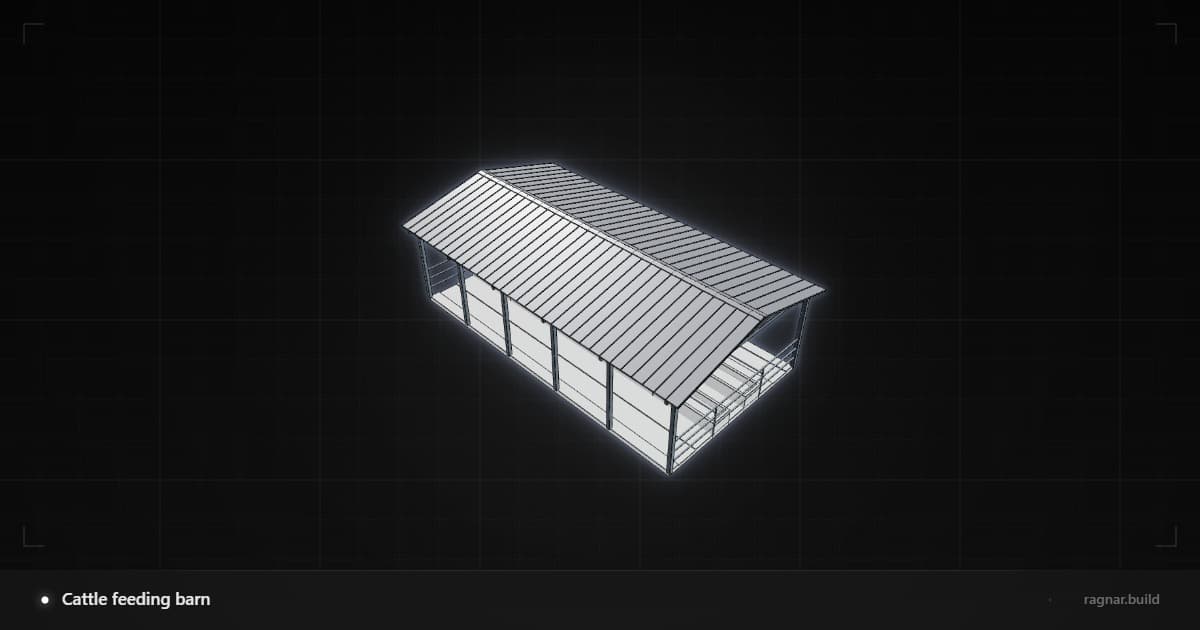 Livestock feeding shelter