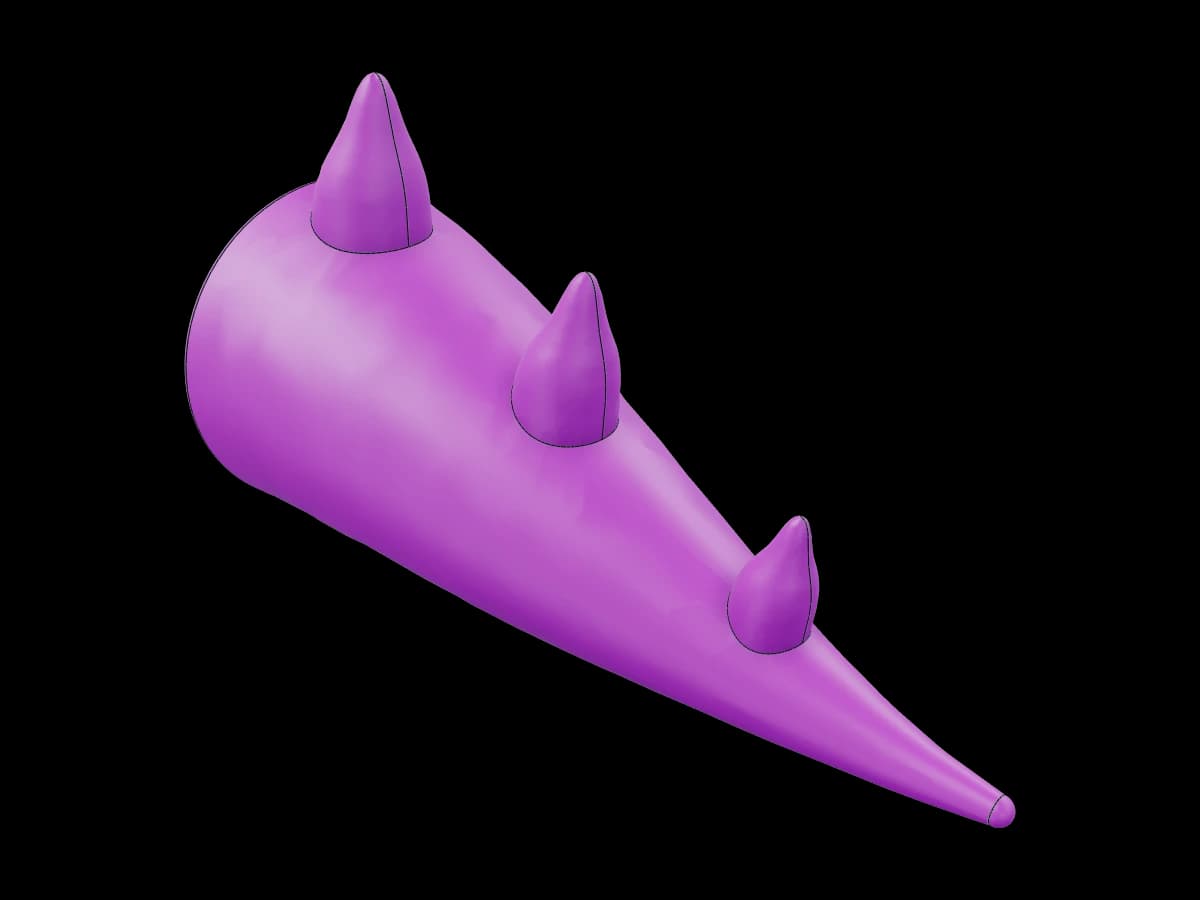 Curved Circular Cute Tail