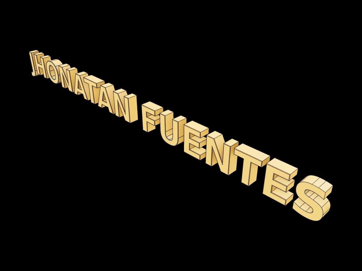 Jhonatan Fuentes Extruded Text