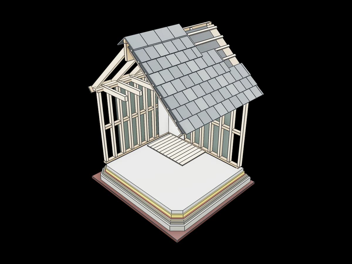 Timber House Section Model