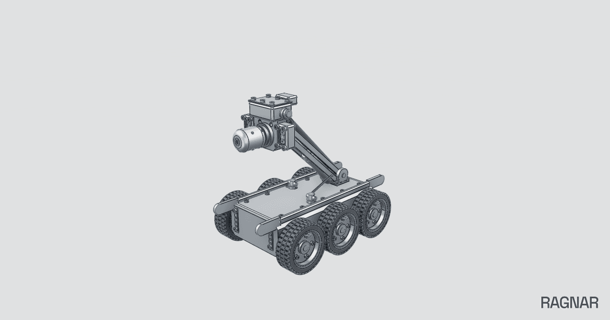 Six-wheeled inspection robot