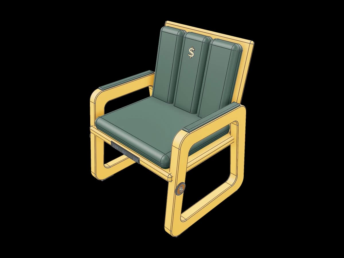 Golden Money Chair
