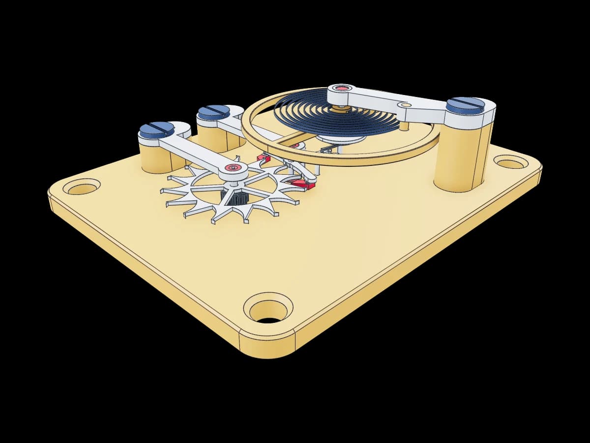 Mechanical Wristwatch Escapement