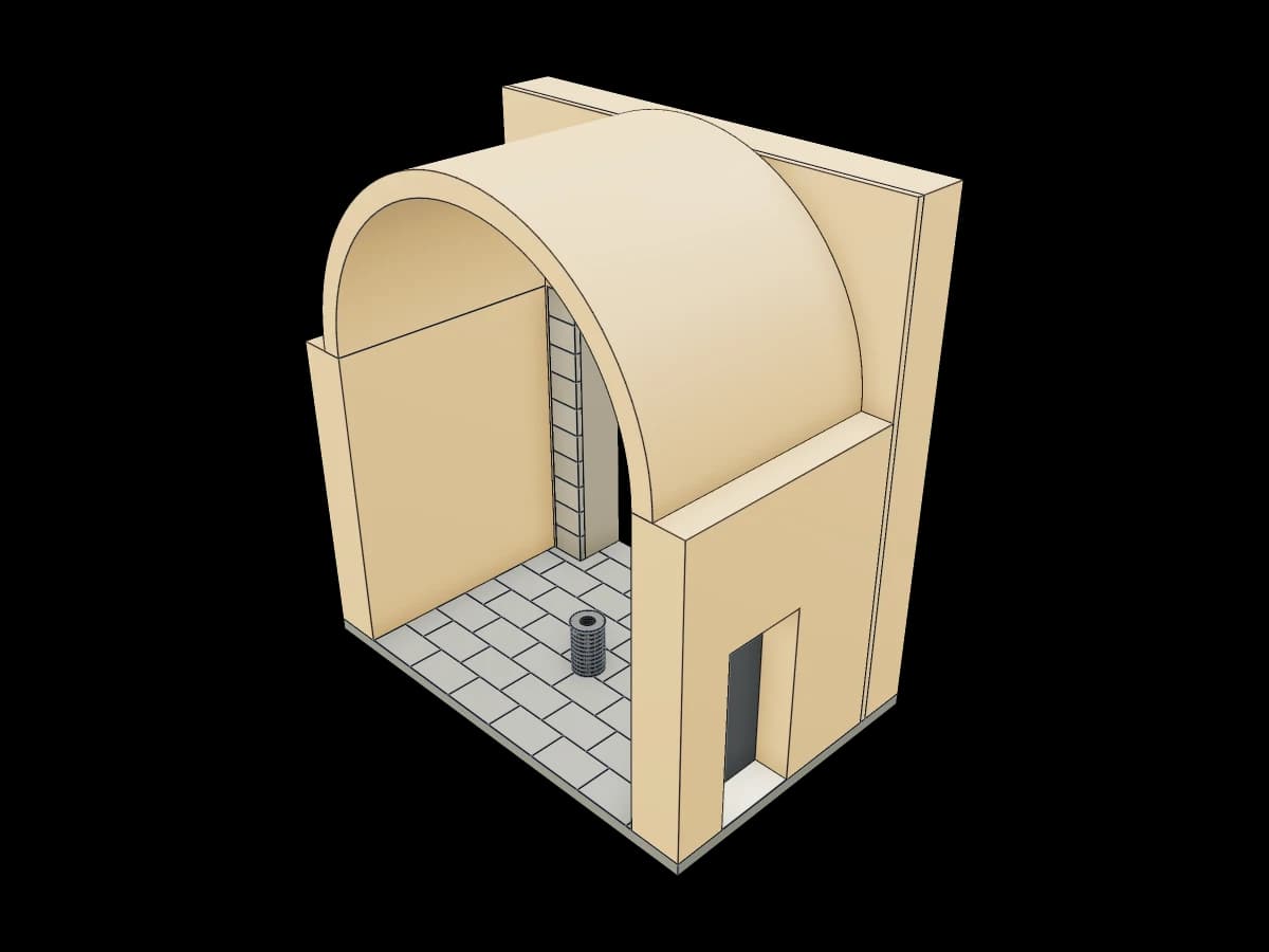 Arched stone passageway