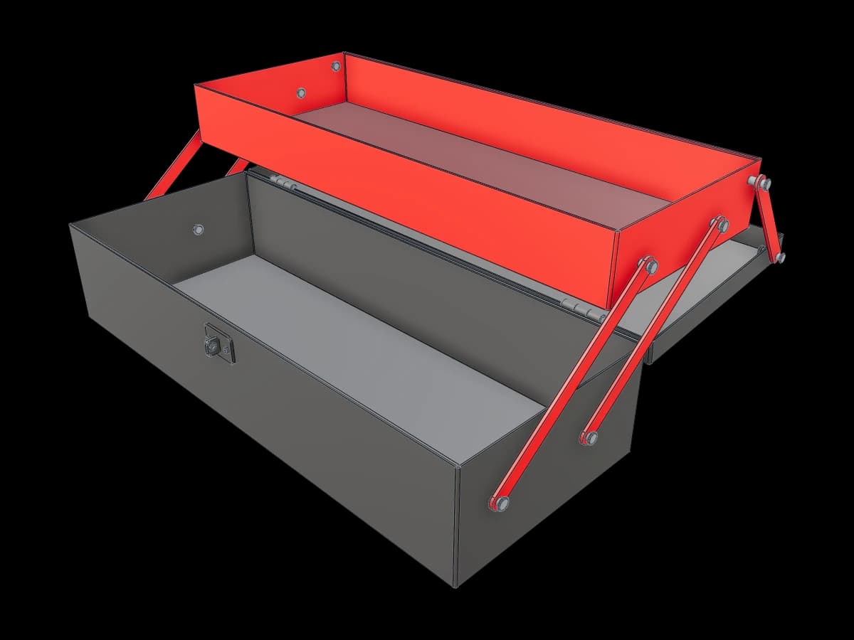 Cantilever Metal Toolbox