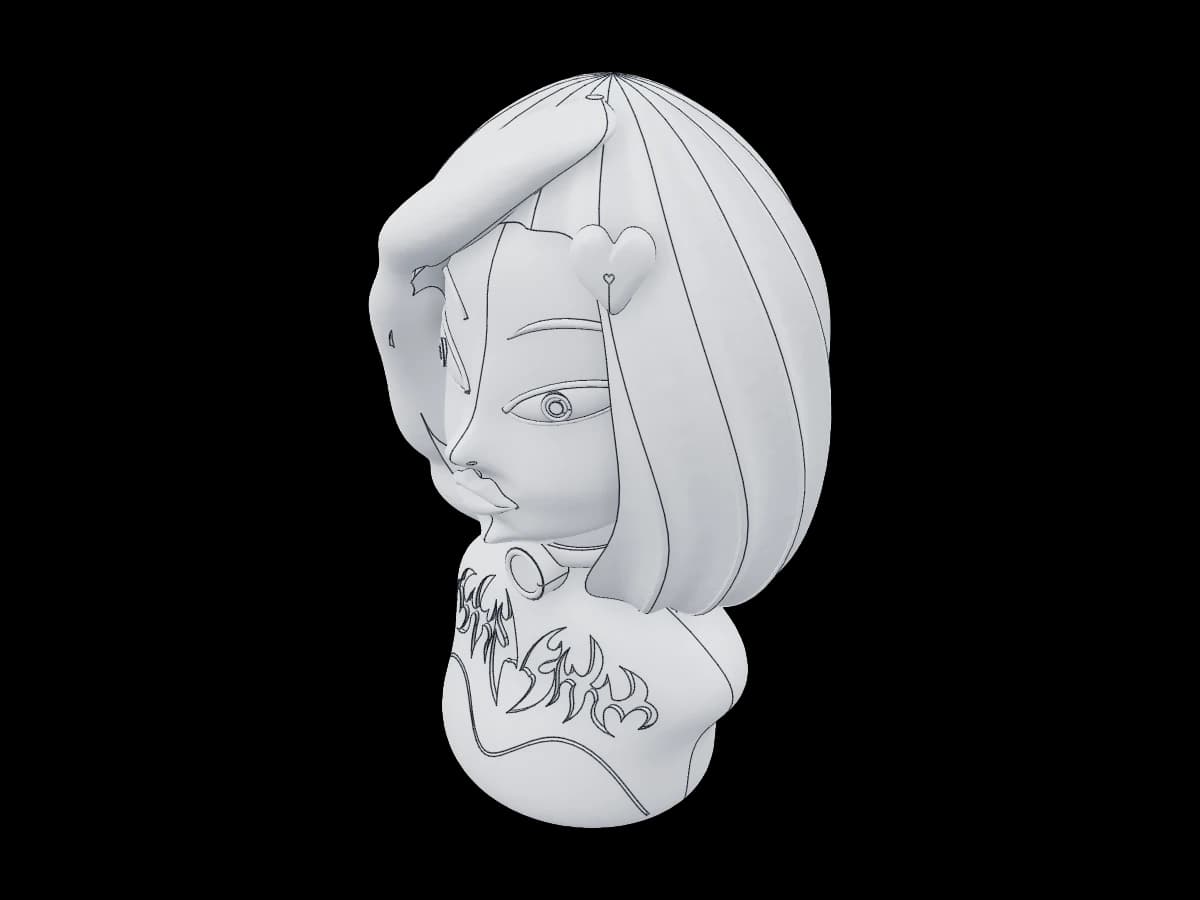 Stylized Doll Bust