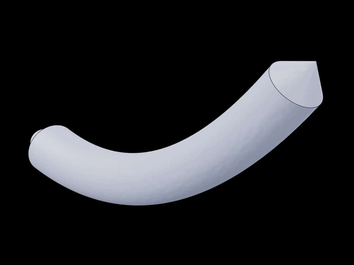 Curved Tapered Micro-Pin