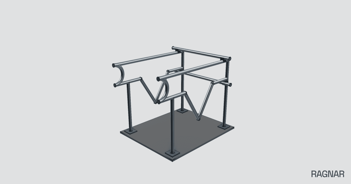 Industrial Pipe Safety Rail