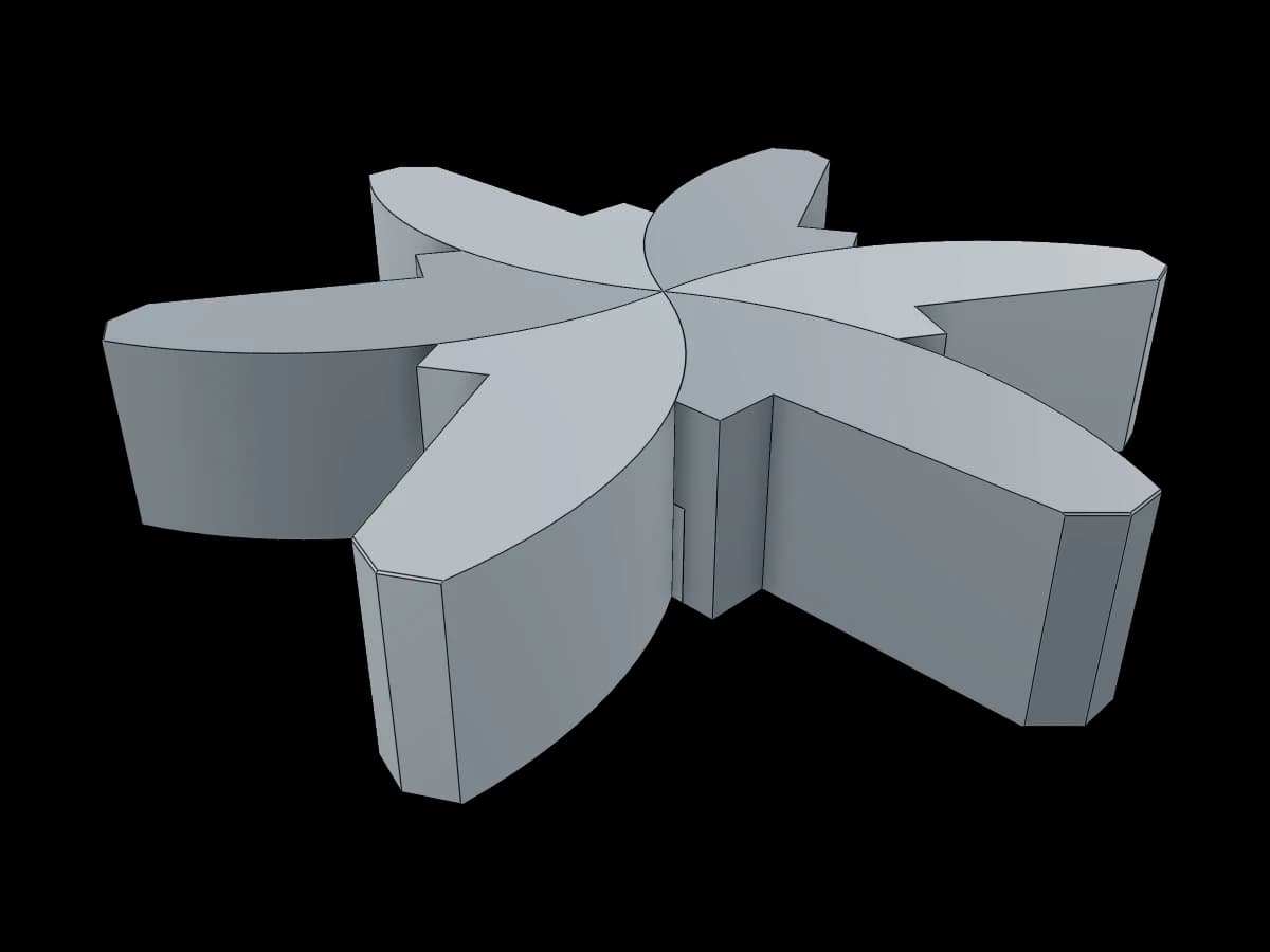 Six-Petal Mechanical Iris