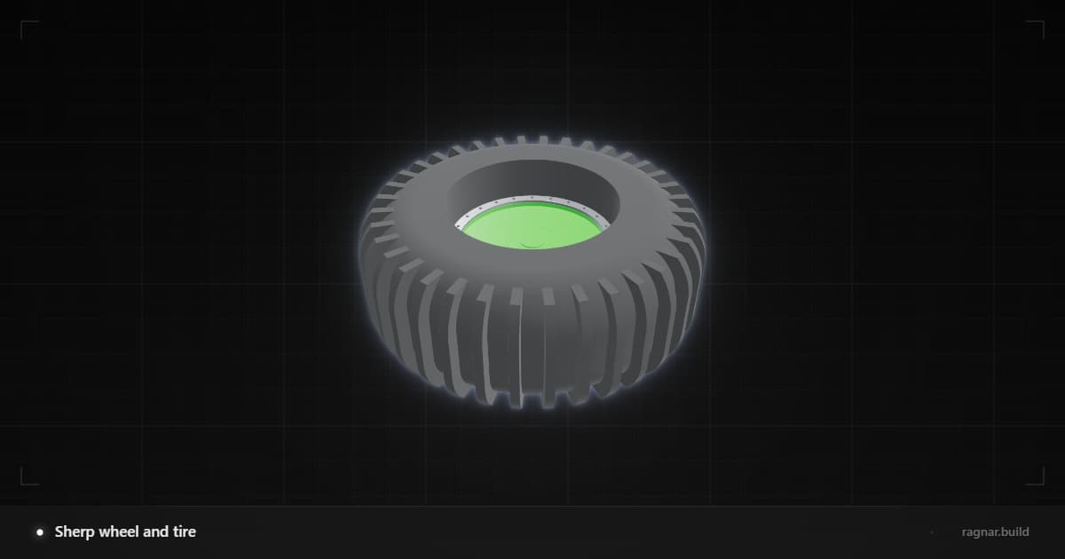 Sherp wheel and tire