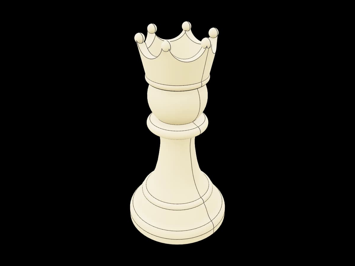 Crowned Chess Pawn