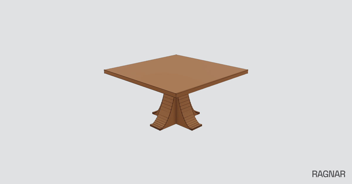Square Walnut Table