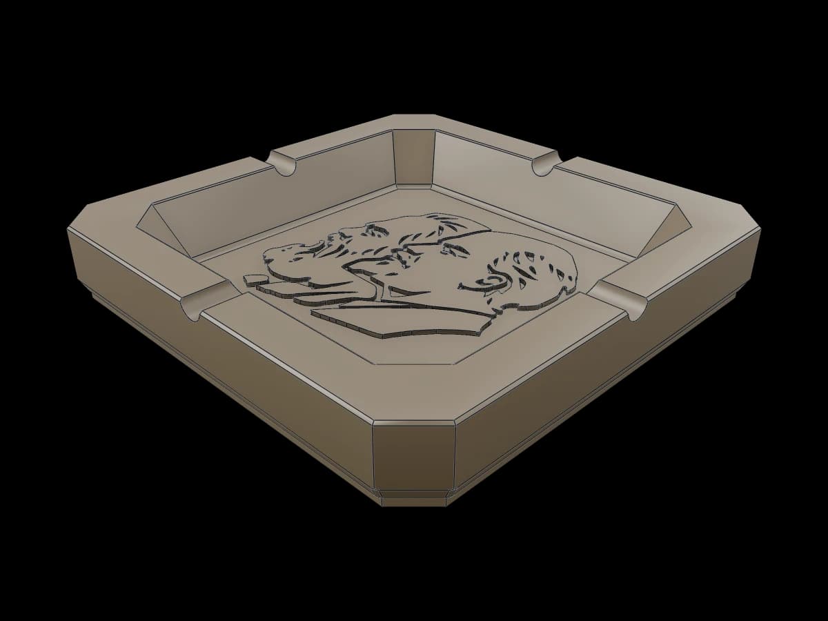 Brutalist Soviet Ashtray